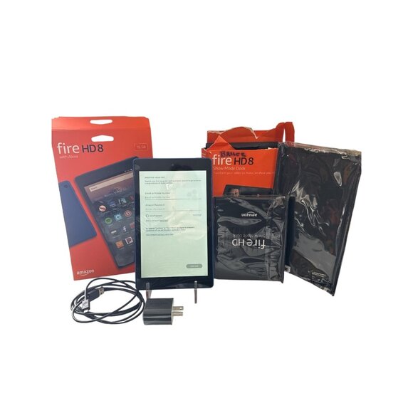 Amazon Other - Amazon Fire HD 8 (8th Generation) 16 GB, Wi-Fi,Marine Blue  w/ show mode dock